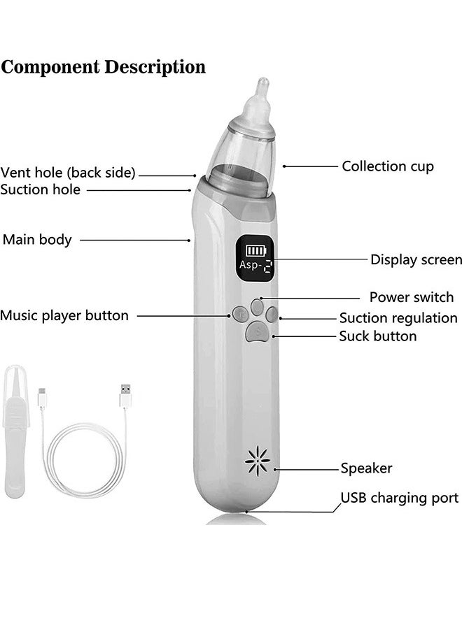 Joshberg - Baby Nasal Aspirator,Electric Baby Nasal Aspirator,Baby Nose Sucker,with Music and Light Soothing Function - Image 1