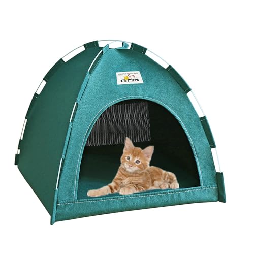 alfyng Cat Tent Kitten Tent Cave Nest Bed Portable Pet Cats Tents House for Little Dog Folding House with Soft Mat for Small Animals All Seasons Indoor and Outdoor 142 x 142 x 11 INCH - Image 1