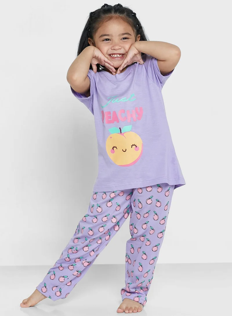 Pinata Just Peacy Printed Pj Set