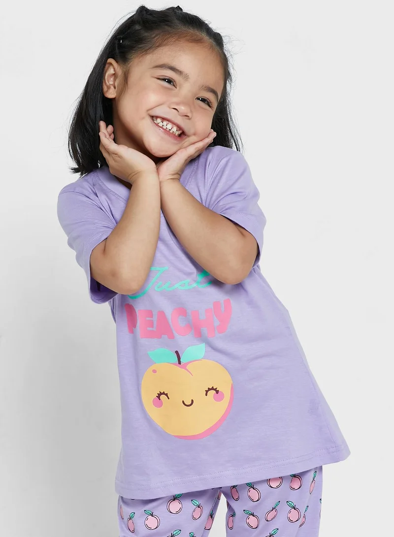 Pinata Just Peacy Printed Pj Set