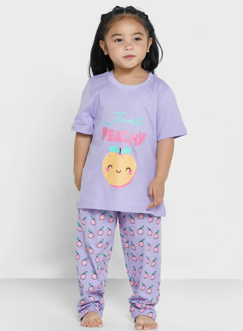 Pinata Just Peacy Printed Pj Set