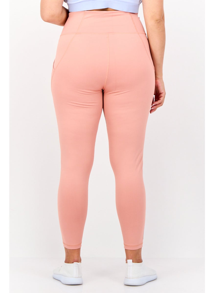 PUMA Women Sportswear Fit Brand Logo Leggings, Pink  - Image 3