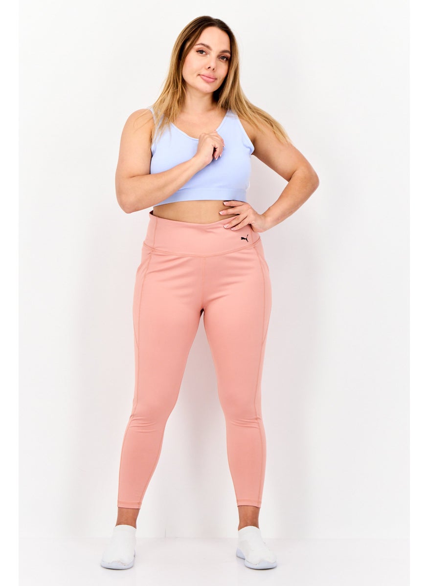 PUMA Women Sportswear Fit Brand Logo Leggings, Pink  - Image 4