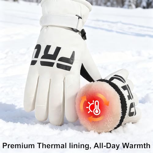 TecoKart® Waterproof Gloves for Men Bike Riding – Warm Fleece Lined Bike Gloves with Touchscreen Fingertips, Windproof Winter Protection Riding Gloves for Men & Women - Image 3