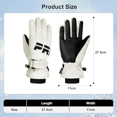 TecoKart® Waterproof Gloves for Men Bike Riding – Warm Fleece Lined Bike Gloves with Touchscreen Fingertips, Windproof Winter Protection Riding Gloves for Men & Women - Image 2