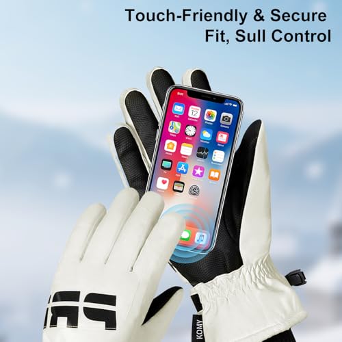TecoKart® Waterproof Gloves for Men Bike Riding – Warm Fleece Lined Bike Gloves with Touchscreen Fingertips, Windproof Winter Protection Riding Gloves for Men & Women - Image 4