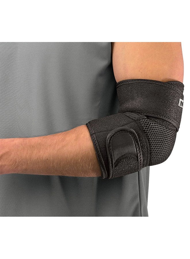 Mueller Sports Medicine Adjustable Elbow Support Sleeve, Elbow Pain Relief Brace for Men and Women, Black, One Size - Image 1