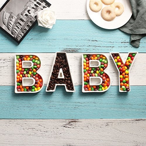 Coffeezone Name Plates Small Letter Dishes for Candy and Nuts, Home Decoration for Party (Letter A) - Image 5