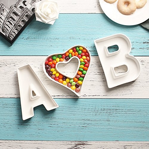 Coffeezone Name Plates Small Letter Dishes for Candy and Nuts, Home Decoration for Party (Letter A) - Image 4