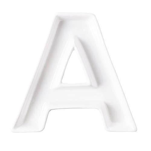 Coffeezone Name Plates Small Letter Dishes for Candy and Nuts, Home Decoration for Party (Letter A) - Image 1