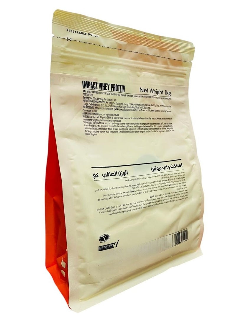 MyProtein Impact Whey Protein – Vanilla Flavour 1kg - Image 4