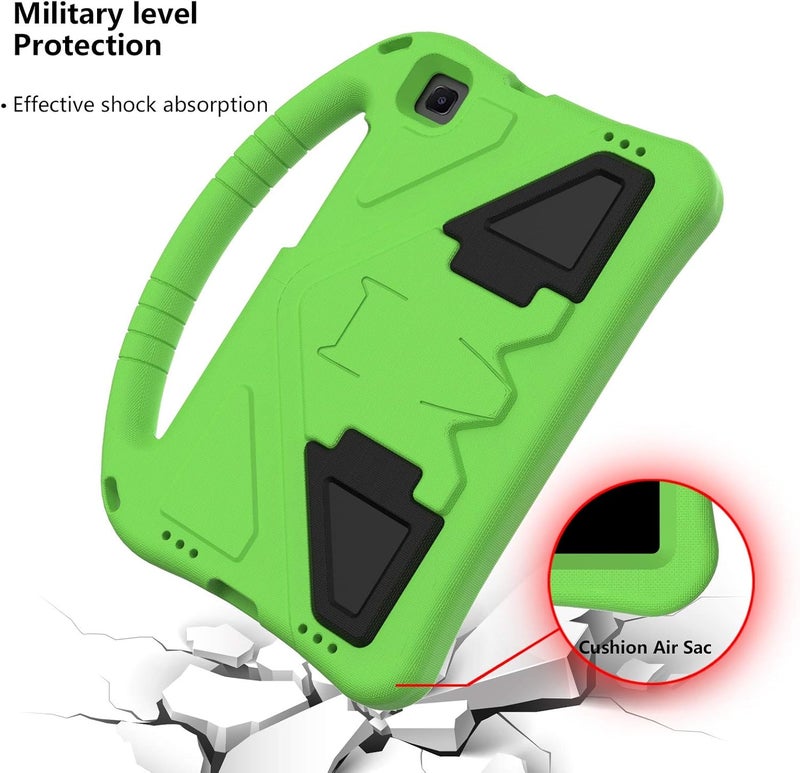 Lightweight Shockproof Kids Friendly Cover for Samsung Galaxy Tab A 8.0 (2019) SM-T290,SM-T295,with Handle Stand Thickned Cornor Impact Protection Tablet Cover(Green) - Image 4