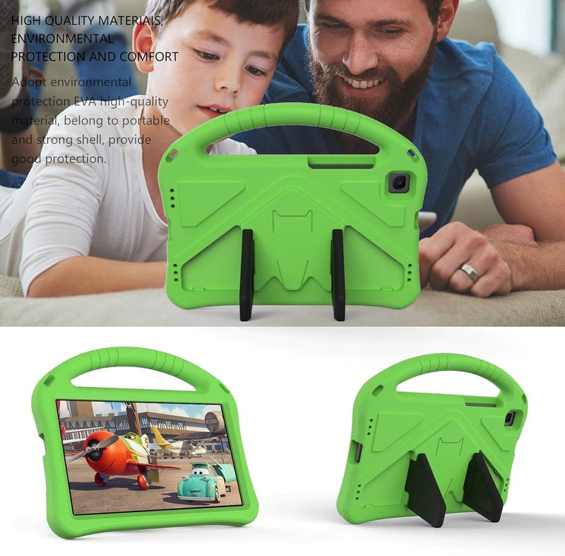 Lightweight Shockproof Kids Friendly Cover for Samsung Galaxy Tab A 8.0 (2019) SM-T290,SM-T295,with Handle Stand Thickned Cornor Impact Protection Tablet Cover(Green) - Image 2
