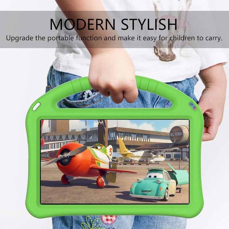 Lightweight Shockproof Kids Friendly Cover for Samsung Galaxy Tab A 8.0 (2019) SM-T290,SM-T295,with Handle Stand Thickned Cornor Impact Protection Tablet Cover(Green) - Image 5