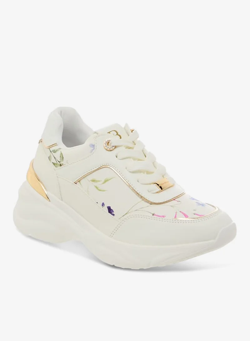 فلورا بيلا من شو إكسبرس حذاء رياضي نسائي بطبعة زهور وإغلاق برباط