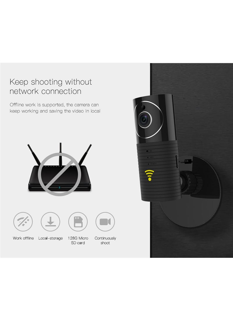 Cleverdog - Clever dog 960P 360? Panoramic Wireless WiFi Security WiFi Camera Remote View Camera with Two Way Audio Motion Sensor,Night Vision,Support TF Card (Up to128G) for iPhone Ipad Android(with Adaptor) - Image 1