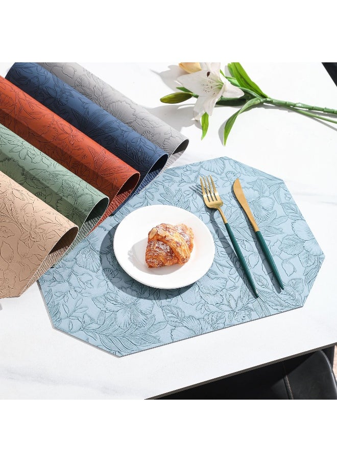 NIBEMINENT Eco-friendly Leather Placemat Waterproof And Oil Resistant Thermal Insulation Mat  - Image 2
