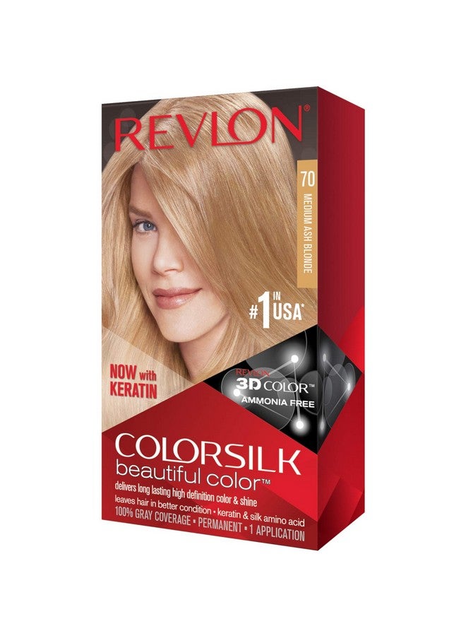 Revlon Colorsilk Hair Color 70 Medium Ash Blonde 1 Each ( Pack Of 2) - Image 2