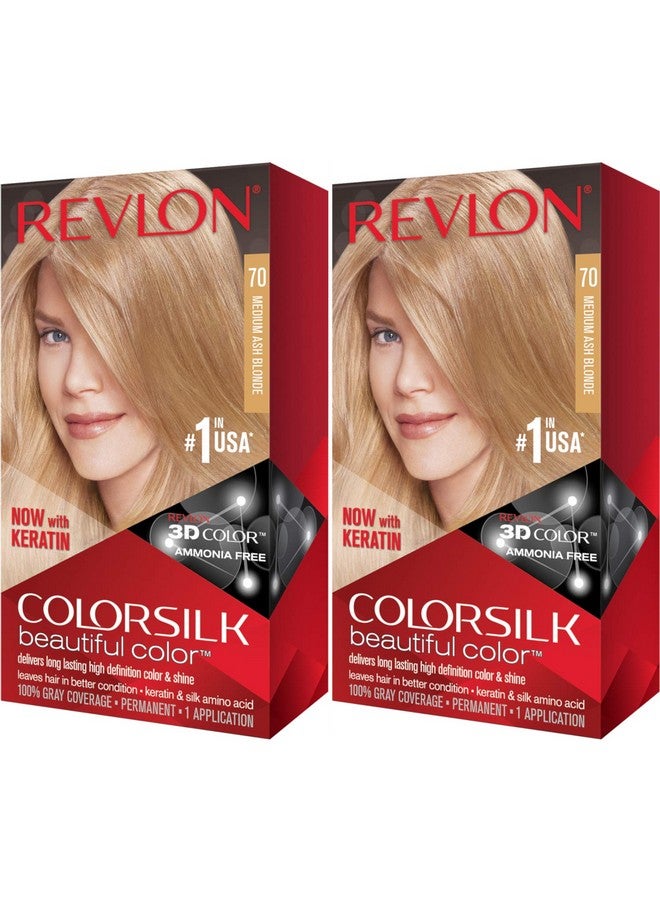 Revlon Colorsilk Hair Color 70 Medium Ash Blonde 1 Each ( Pack Of 2) - Image 3