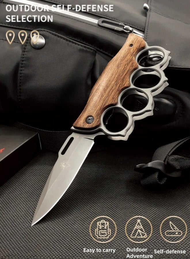 nihao 7CR14MOV Steel Folding Knife Multi-function Outdoor Survival Knife Self-defense Tactical Portable Knife - Image 2