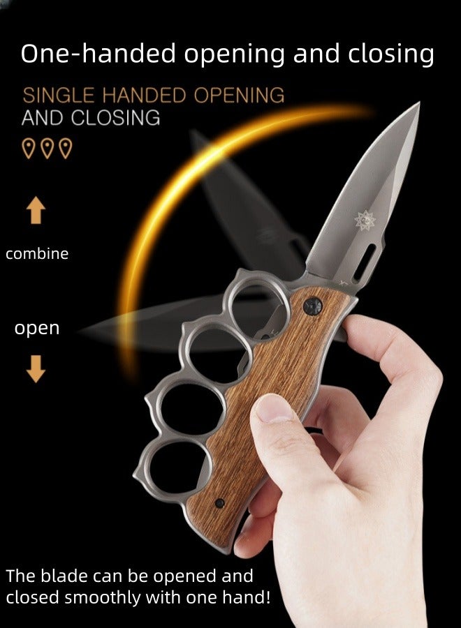 nihao 7CR14MOV Steel Folding Knife Multi-function Outdoor Survival Knife Self-defense Tactical Portable Knife - Image 4