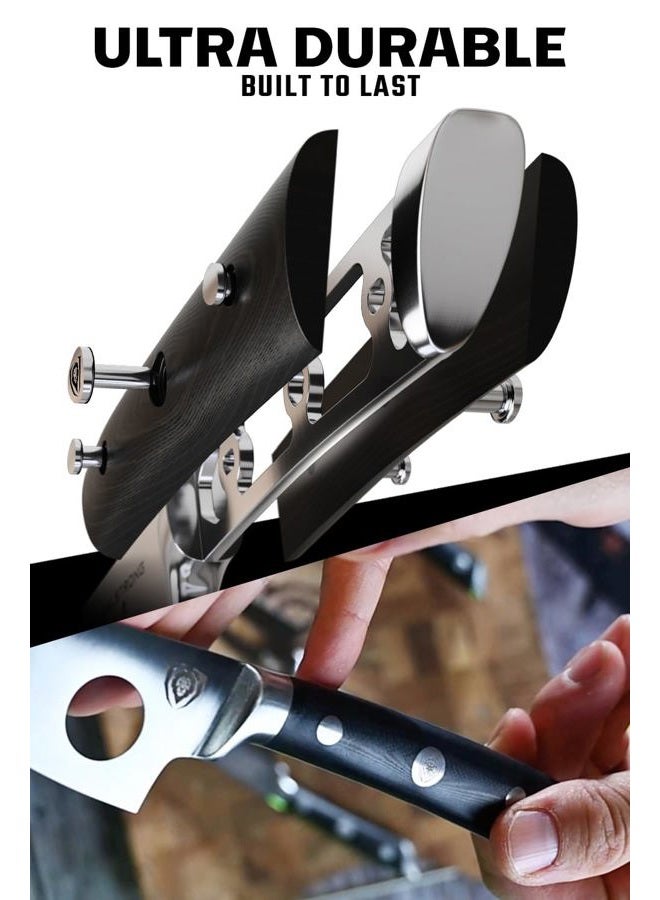 Dalstrong Charcuterie & Cheese Knife Set - 4-Piece - Gladiator Series Elite - Mini Cleaver, Serrated Knife, Round-Tip, Forked Cheese Knife - HC German Steel - G10 Handle - w/Sheath - NSF Certified - Image 5