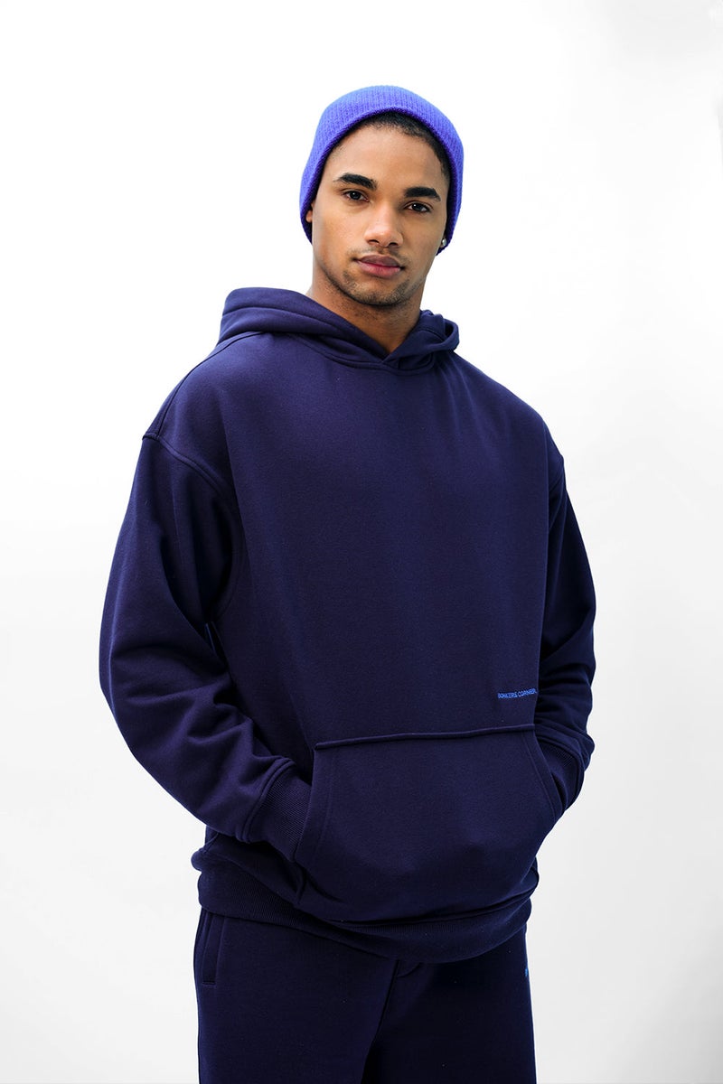 Bonkers Corner Navy Blue Wear A Hug Oversized Hoodie For Men's - Image 3