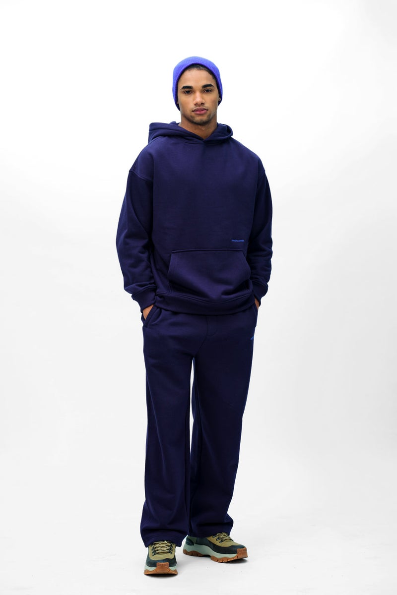 Bonkers Corner Navy Blue Wear A Hug Oversized Hoodie For Men's - Image 4