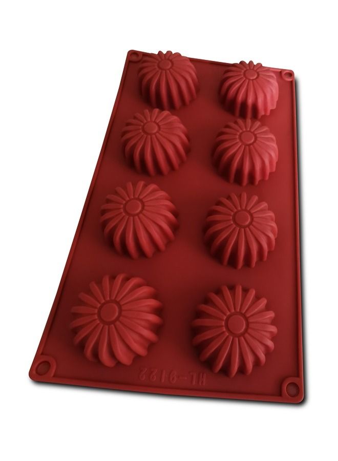 8 Cavity Flower Shape  Chocolate  Cake Soap Candy DIY Fondant Mould  - Image 3