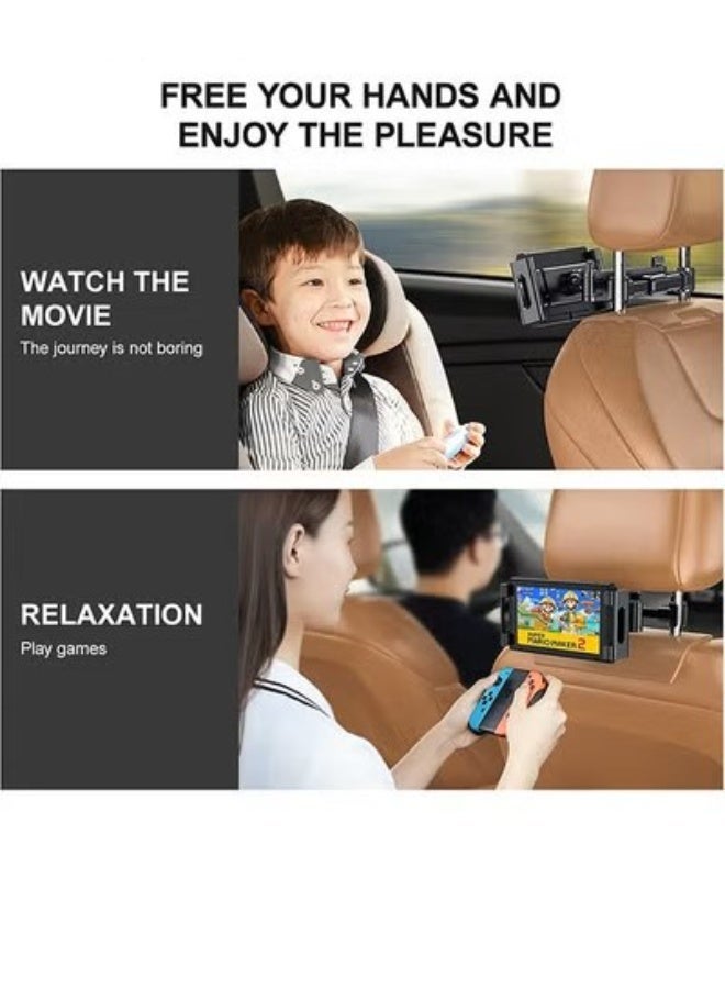 Tablet Holder for Car,ipad Car Holder Back Seat,Road Trip Essentials for Kids or Adults,Suitable for 4-12.9" Devices, Tablet Stand,Adjustable Distance,Rotating Screen - Image 2