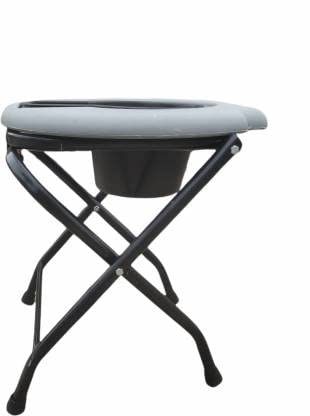 MUBBA Foldable Bathroom Stool Portable Bedside Commode seat Shower Chair for Pregnant Women Elders Bathing Chair Grey - Image 4