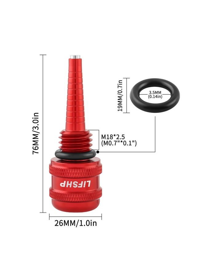 LIFSHP Aluminum Alloy Magnetic Oil Dipstick,for Small Inverter Generators Compatible with Wen 55201 Yamaha Predator 2000 Westinghouse Champion Ai Power Generac Pulsar-Red - Image 2