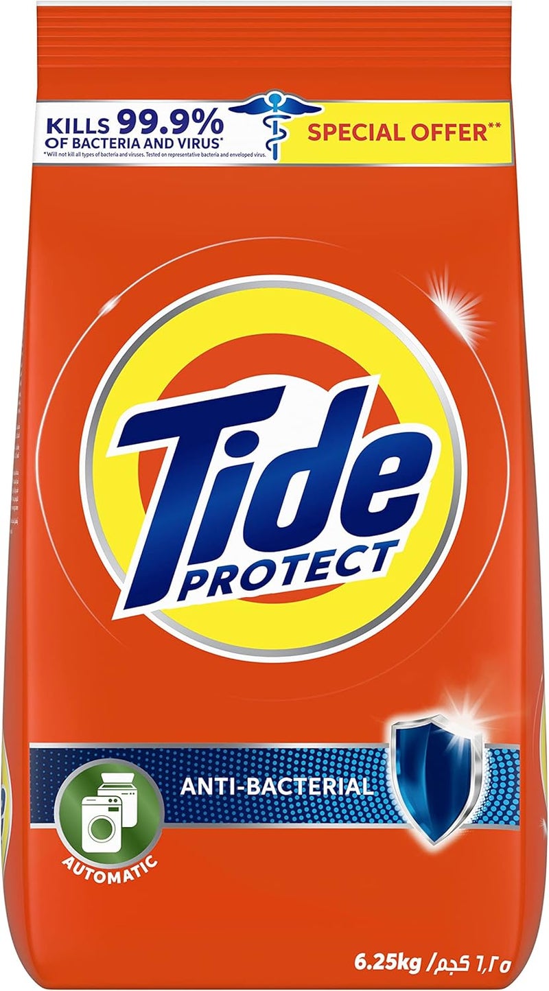 Tide Protect Antibacterial Laundry Detergent 6.25Kg - Image 1
