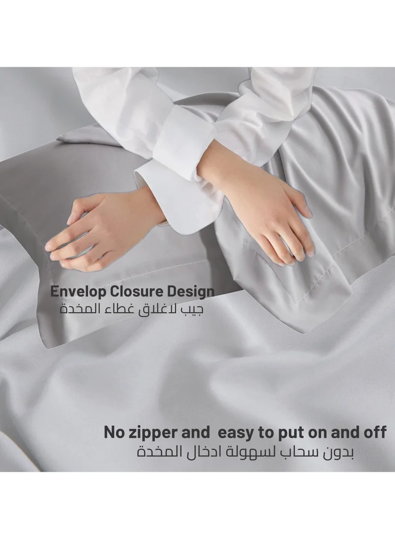 Donetella Standard Pillowcase Set of 2, Size 50x75 cm, Ultra Soft Brushed Microfiber, Envelope Closure, Durable, Wrinkle & Fade Resistant Pillow Covers
