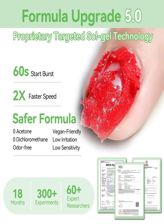 BORN PRETTY Gel Nail Polish Remover, 2 Pack Professional Gel Polish Remover for Nails, Quick & Easy Polish Remover In 3-5 Minutes, No Need for Foil Soak Or Wrap - Image 3