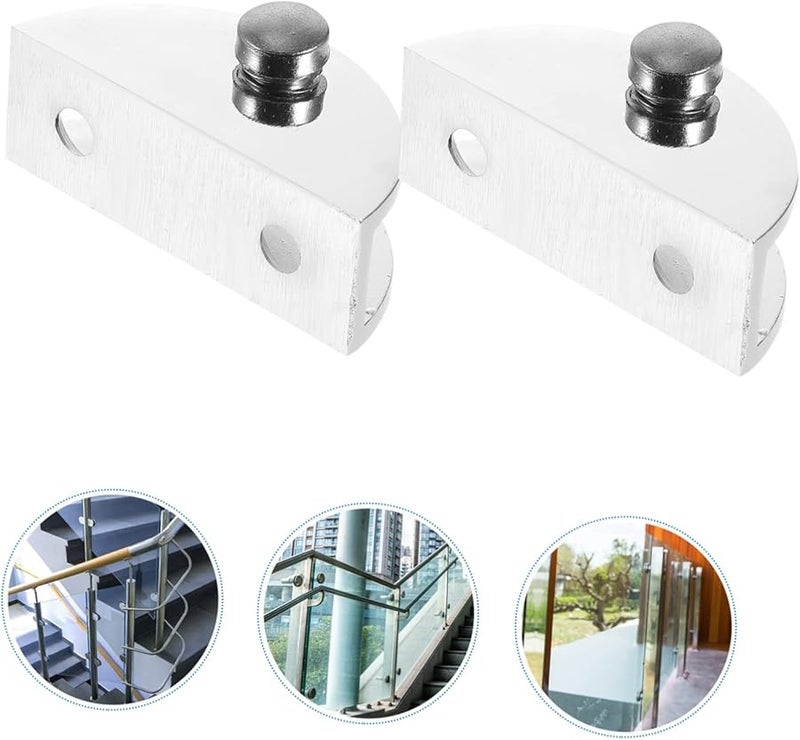 8Pcs Heavy Duty Zinc Alloy Glass Clips for Frameless Mirror Brackets Bathroom Kitchen Shelves Easy Install - Image 4