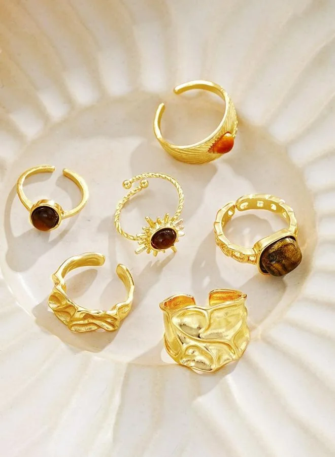 Take Two Pack of 6 - Assorted Embellished Rings
