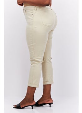 NYDJ Women Regular Fit Plain Stretchable Jeans, Beige  - Image 2