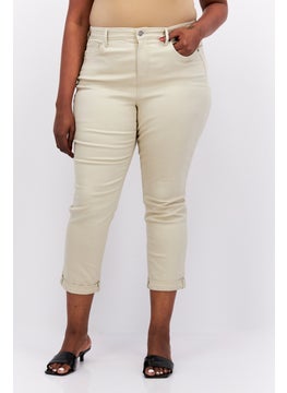 NYDJ Women Regular Fit Plain Stretchable Jeans, Beige  - Image 1