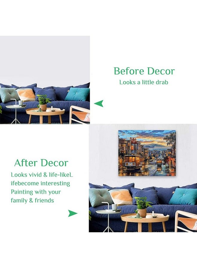 HASTHIP مجموعة هاشتيف® للرسم بالأرقام، رسم زيت DIY، رسم بالأرقام للأطفال والبالغين، مجموعة رسم الأشكال DIY مع فرش لتزيين الغرفة، متعددة الألوان، 16 × 20 بوصة - Image 4