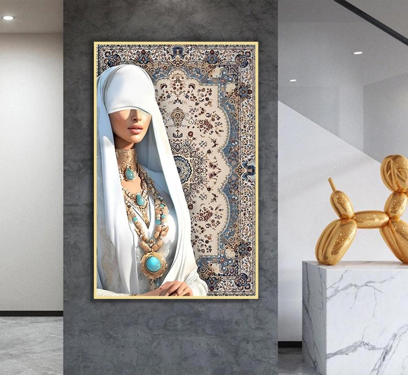 Marktna Canvas painting of a girl with a hollow frame, size (60×90), one piece - Image 2