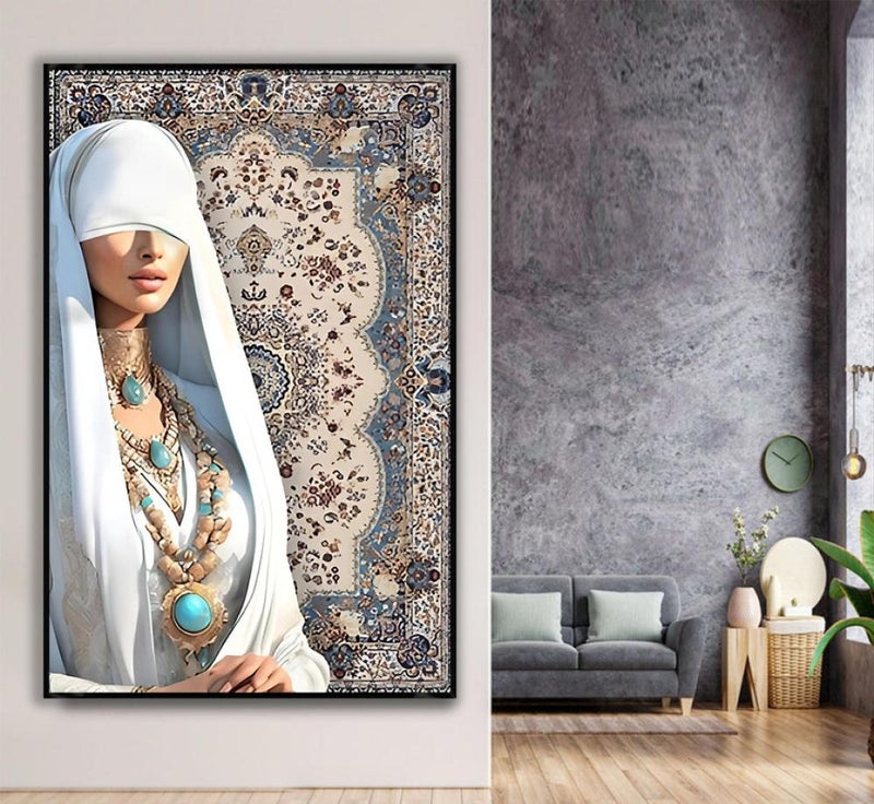 Marktna Canvas painting of a girl with a hollow frame, size (60×90), one piece - Image 3