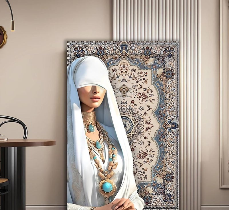 Marktna Canvas painting of a girl with a hollow frame, size (60×90), one piece - Image 1