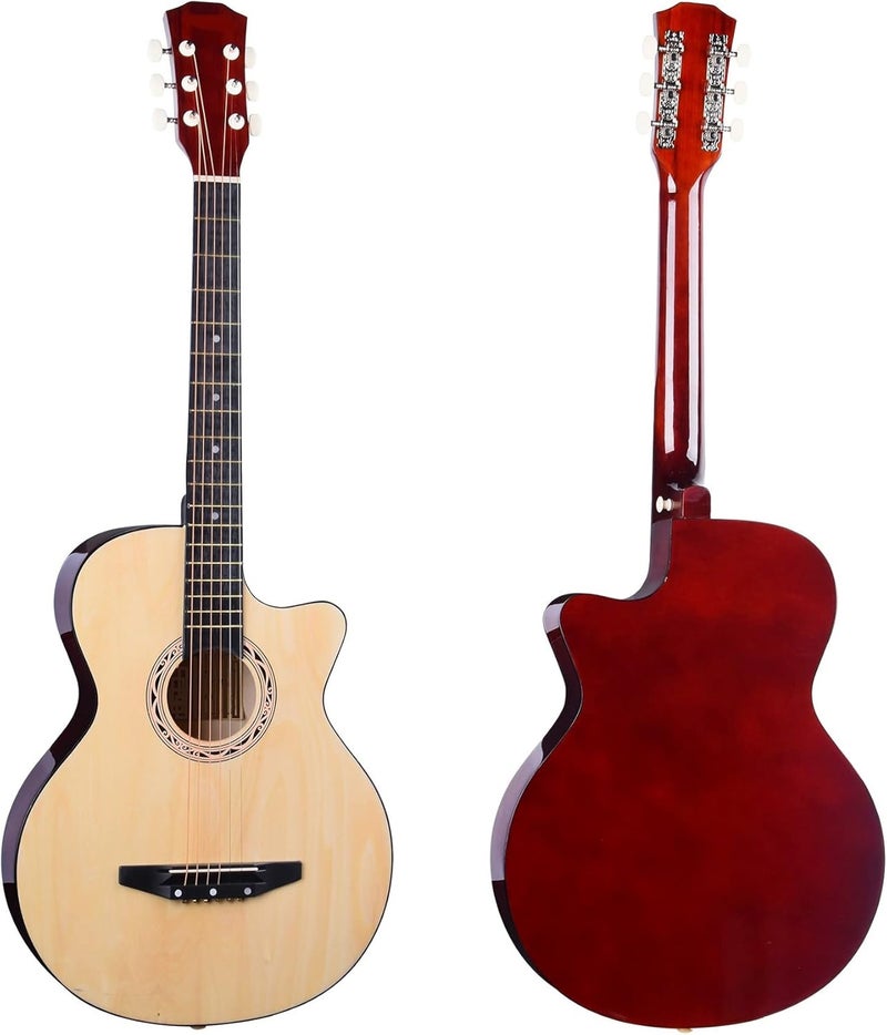 MegArya 38 Inch Natural Acoustic Guitar for Beginners - Image 1