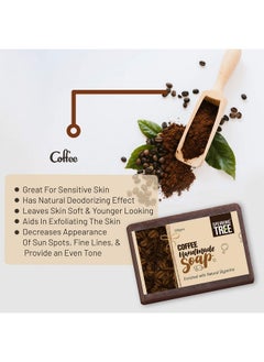 Speaking Tree Speaking Tree Exfoliating Coffee Handmade Soap 100Gms (Pack Of 2) | Specially Formulated And Cold Processed All Natural Ingredients For Perfectly Clean Skin - Handmade With Love  - Image 5
