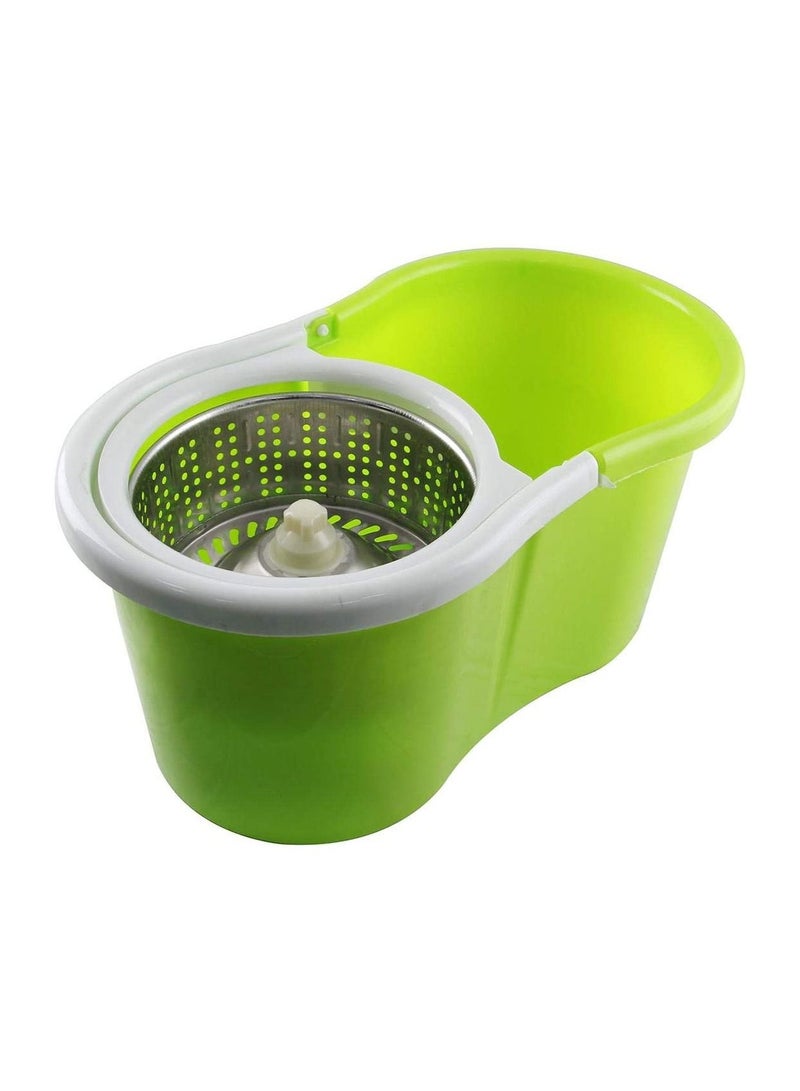 Self Spin Dry Cleaning Mop With Bucket Magic Hand Free Rotating Lazy Mop Portable Touchless Household Floor Cleaning Mop Cleaning Bucket Green - Image 3