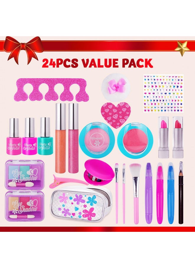 JOYIN JOYIN 24 Days Christmas Advent Calendar with Make Up Set for Girls 2023 Countdown Calendar with Full Makeup Dress Up Set with Bag for Kids Party Favors, Classroom Prizes, Xmas Gift  - Image 2