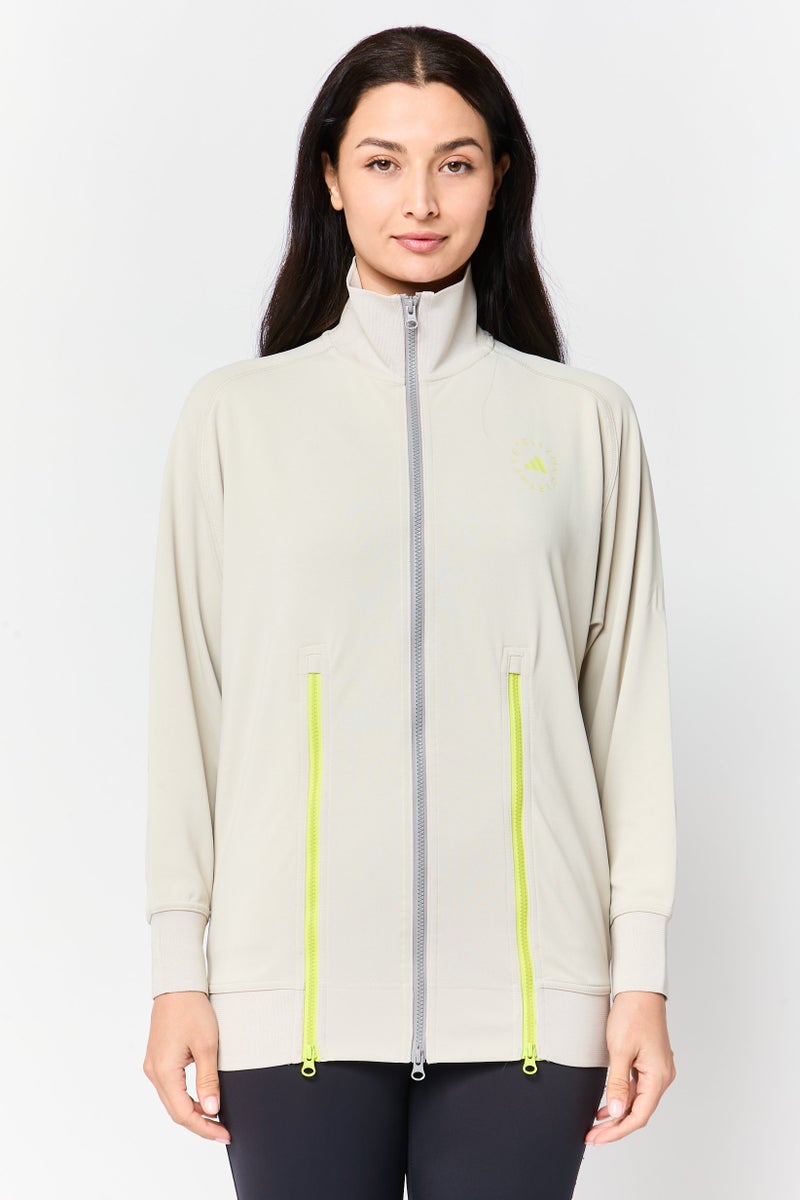 Adidas x Stella McCartney Women Sportswear Fit Long Sleeve Outdoor Jacket, Beige - Image 1