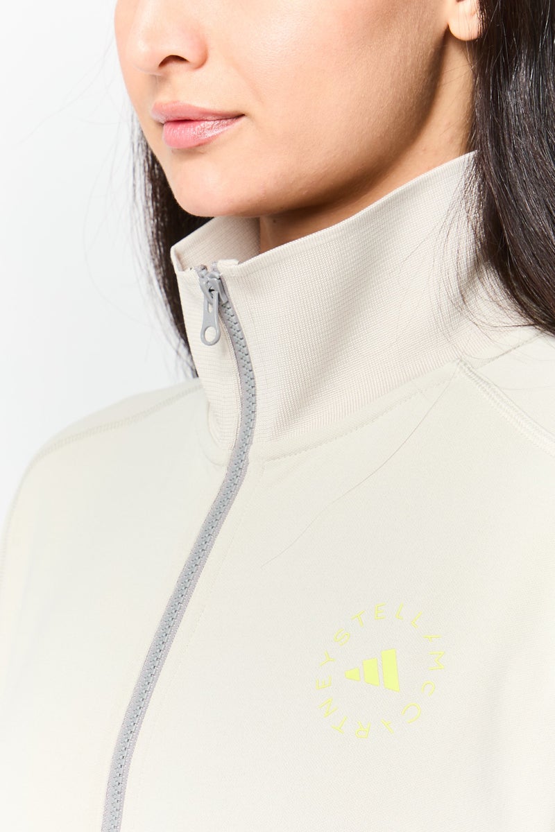 Adidas x Stella McCartney Women Sportswear Fit Long Sleeve Outdoor Jacket, Beige - Image 3
