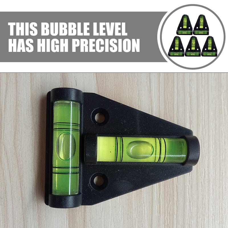 5pcs Two Shaped Levels Mini Triangle Bubble Spirit Levels Vertical Horizontal Levels - Image 2